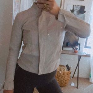 Faux leather moto jacket